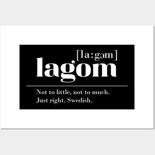 Swedish Lagom definition Posters and Art